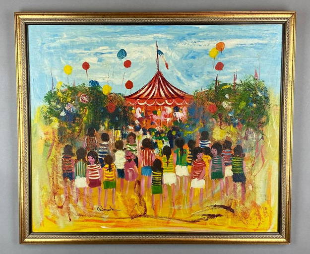 Dieter Chilmark Childrens Carnival Oil Painting On Canvas