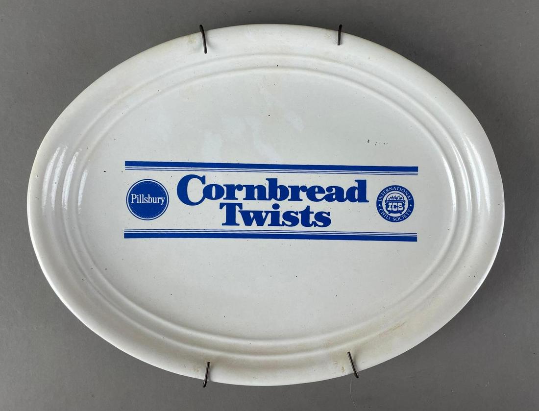 Pillsbury Cornbread Twists Monmouth Pottery Ovenproof Advertising Plate