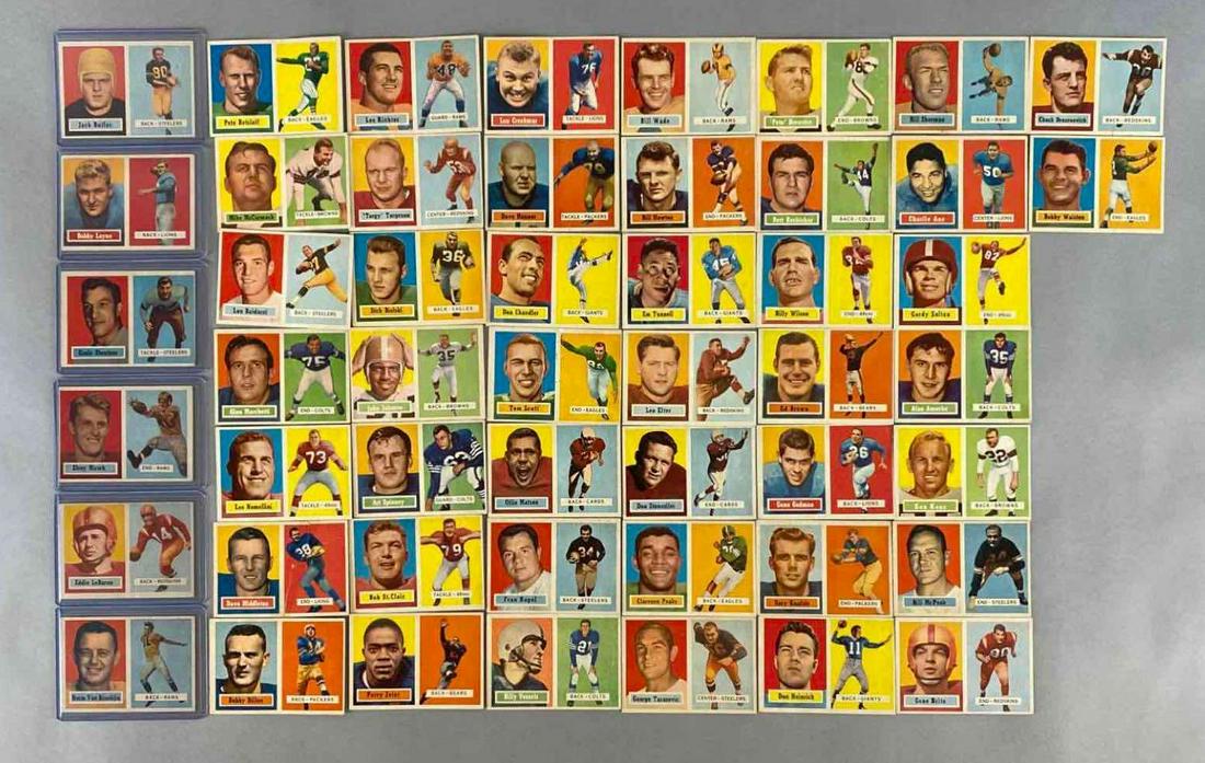 50 - 1957 Topps Football Cards with HOFs and Stars (1 of 2)