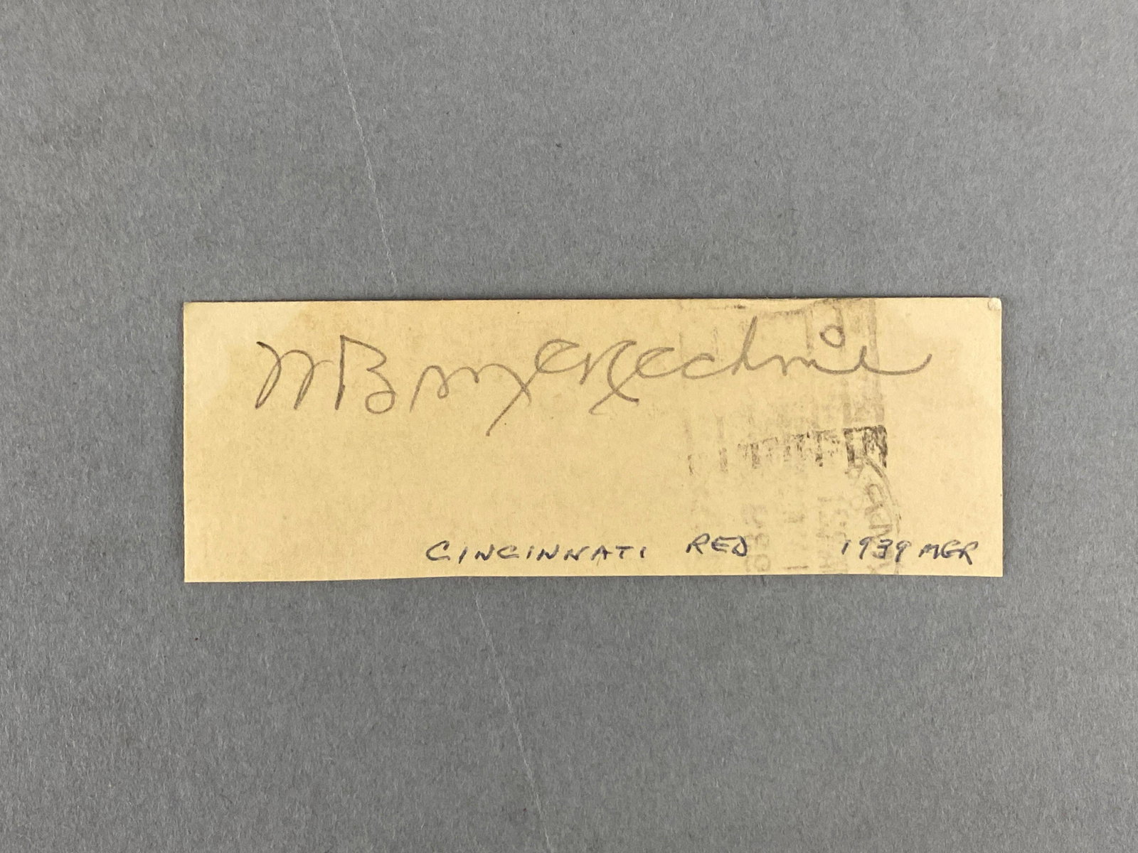 Bill McKechnie Signed Postcard (1 of 2)