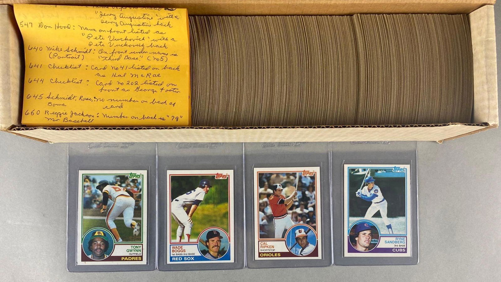 1983 Topps Baseball High Grade Set (1 of 3)