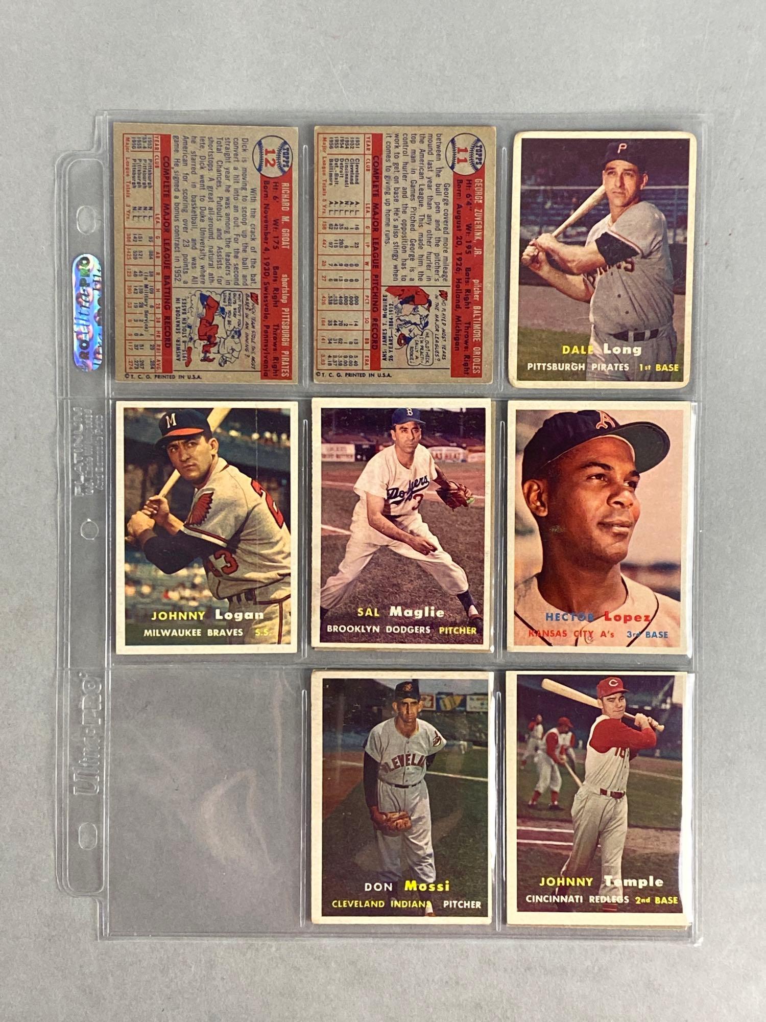 71 - 1957 Topps Baseball 1st Series Set Break with Stars and Rookies (1 of 10)
