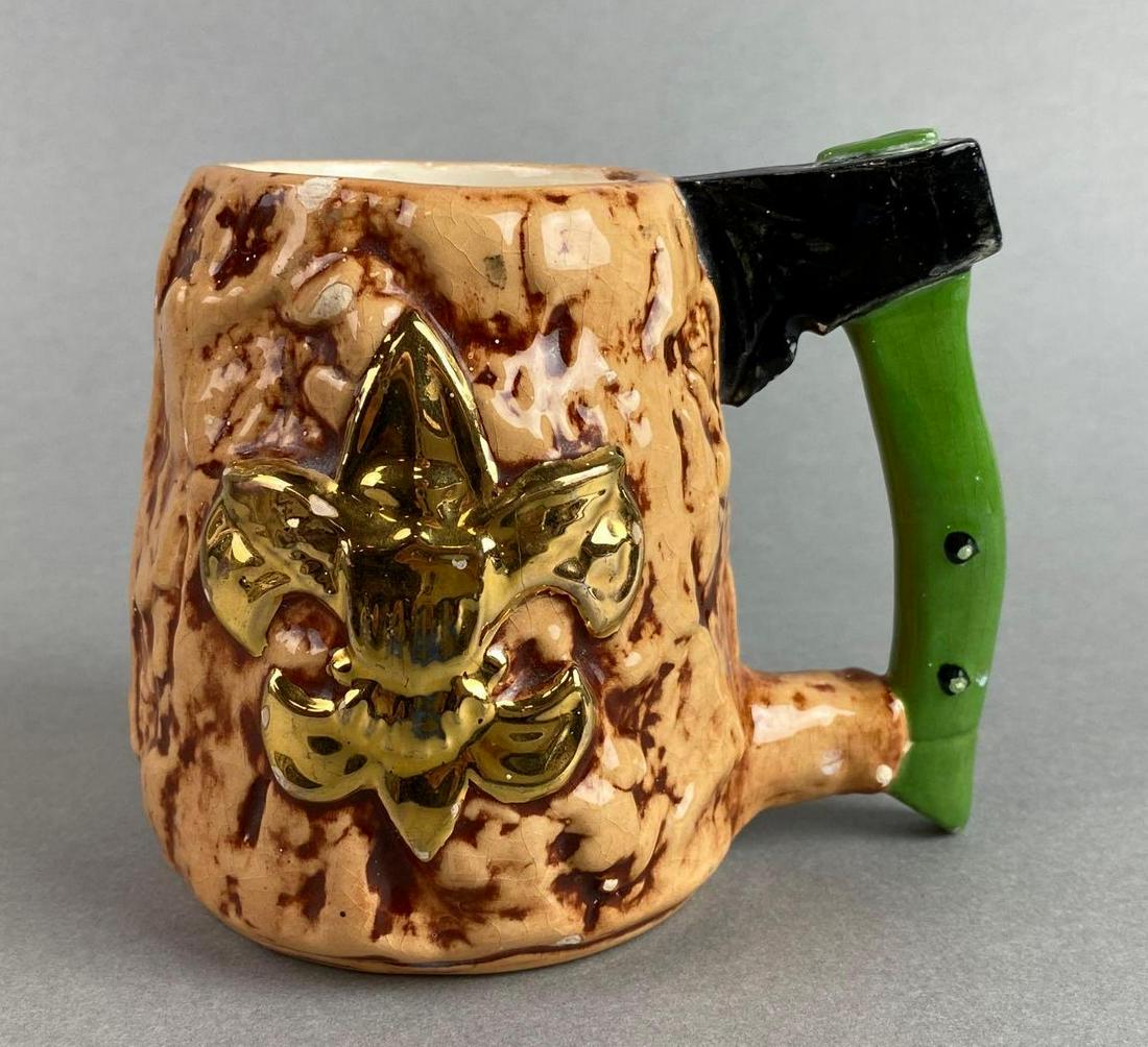 Dorothy Kindell Fleur De Lis Wood and Axe Ceramic Mug (1 of 5)