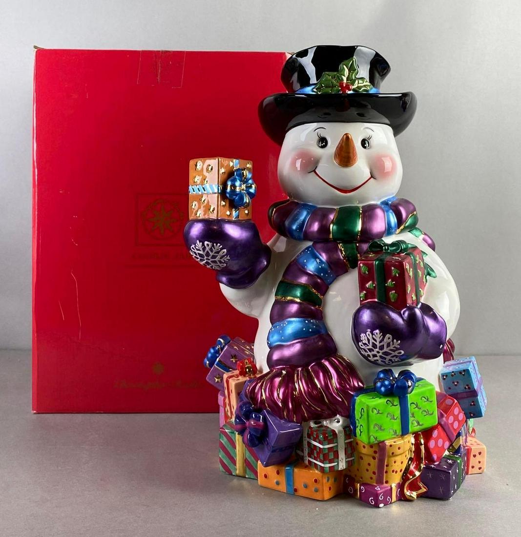 Christopher Radko Gifted Snowman Centerpiece Cookie Jar (1 of 7)