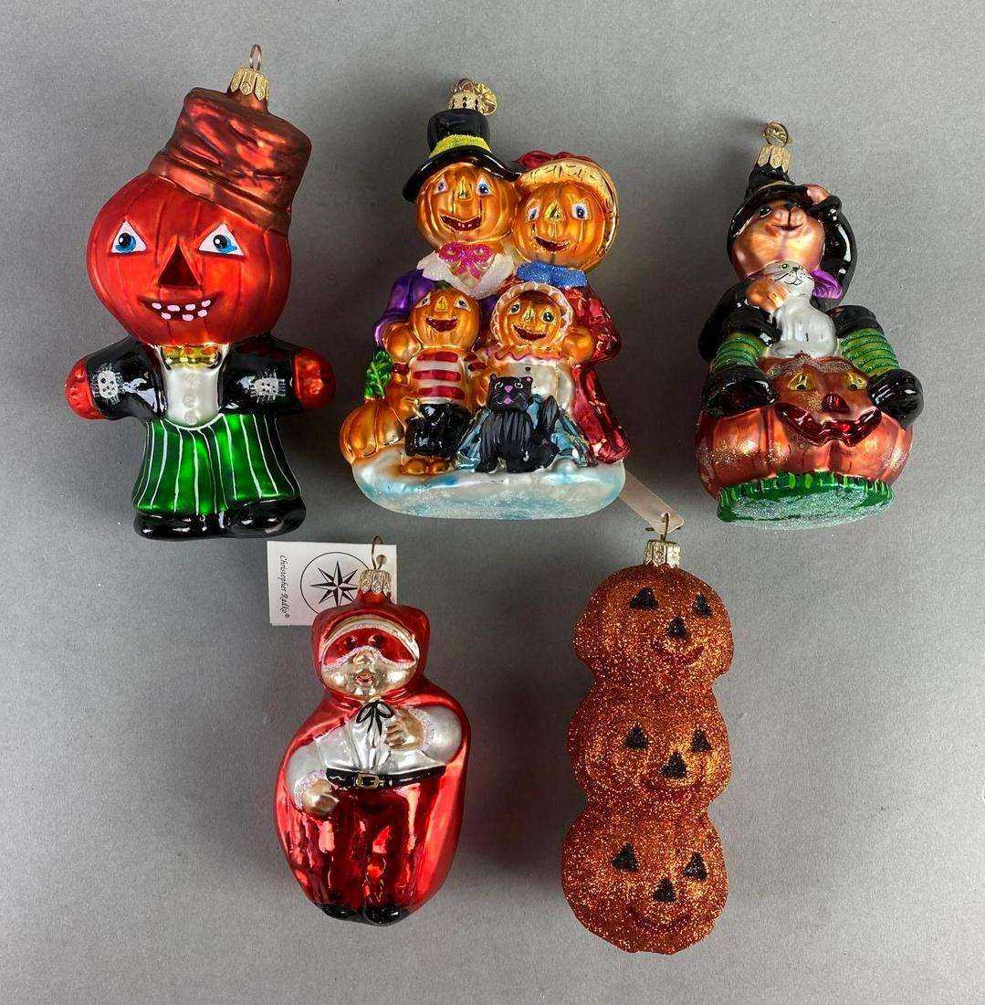 Group of 5 Christopher Radko Glass Halloween Ornaments (1 of 4)