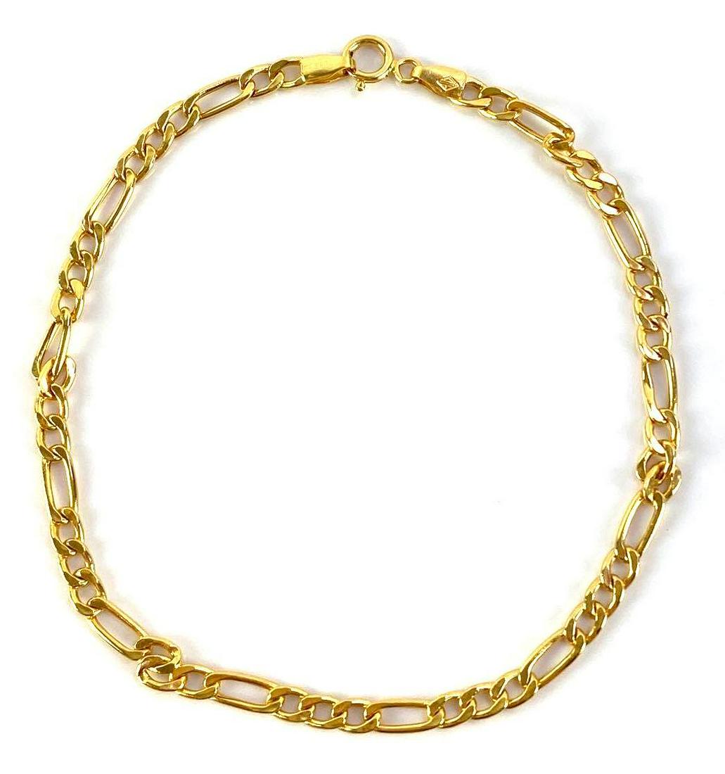 14K Gold Figaro Chain Bracelet (1 of 3)
