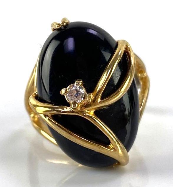 10K Gold Polished Onyx Ring (1 of 4)