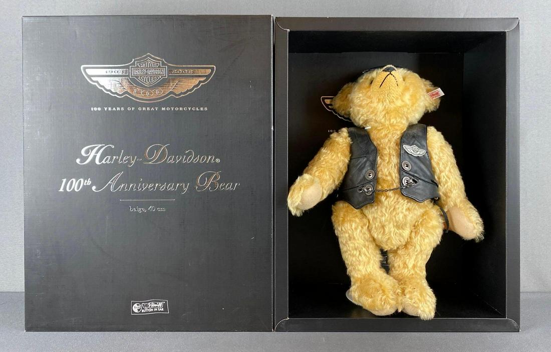 Limited Edition Steiff Harley Davidson 100th Anniversary Bear (1 of 6)