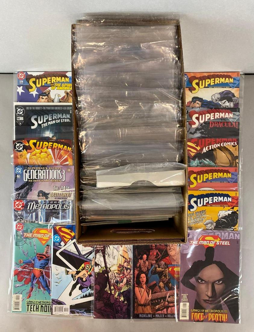 Short Box of DC Comics Superman Comic Books (1 of 4)