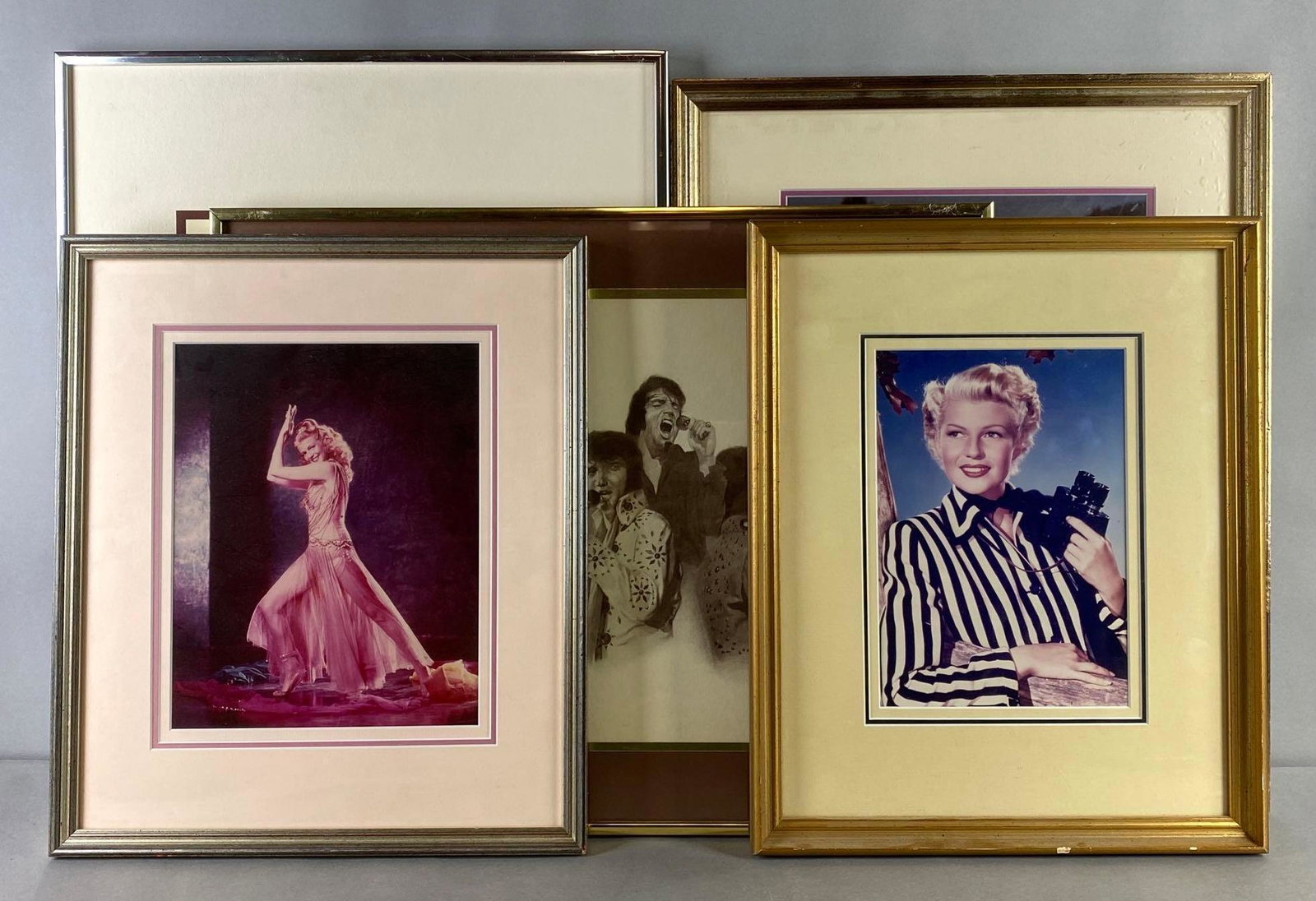 Group of 5 Old Movie Star Framed Prints (1 of 6)