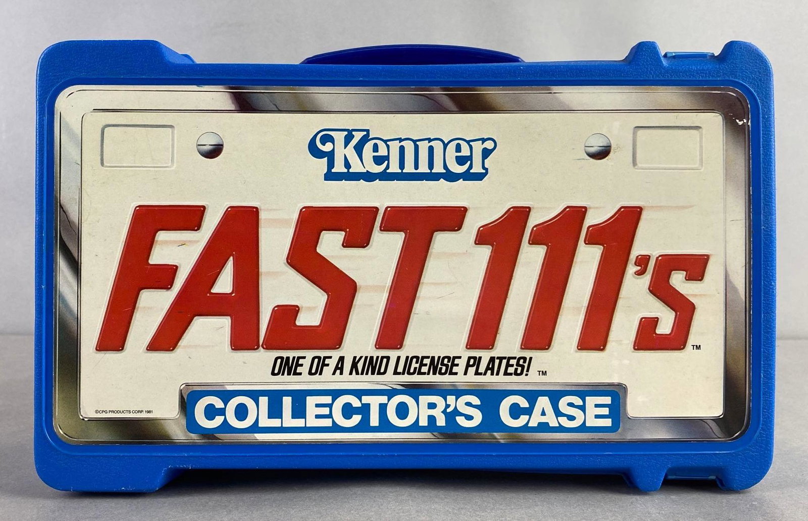 Kenner Fast 111s Collectors Case with 12 Die-Cast Vehicles: Includes Diesel Demon, Turbo Tram, Master Blaster, Jet Screamer and more. 1981, case measures 11 3/4 X 7 X 3 1/4 inches