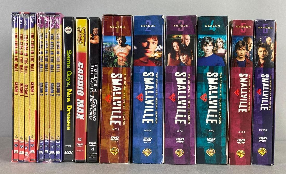 Group of 11 Movies/TV Show DVDs: Includes Smallville, The Kids in the Hall, Same Guys, New Dresses, and more