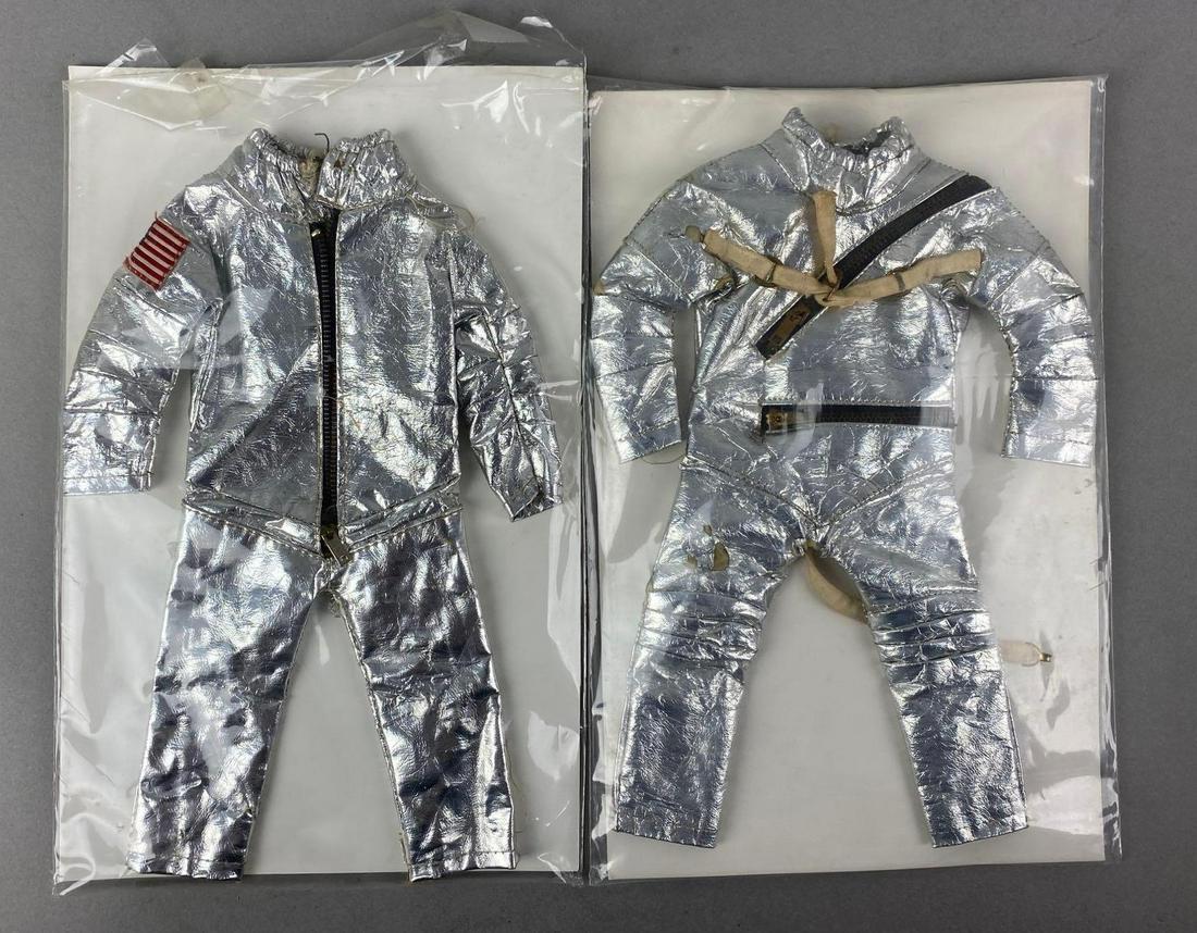 Group of 2 Hasbro GI Joe Astronaut Clothing: One has small rips. Measures 9 1/2 inches long