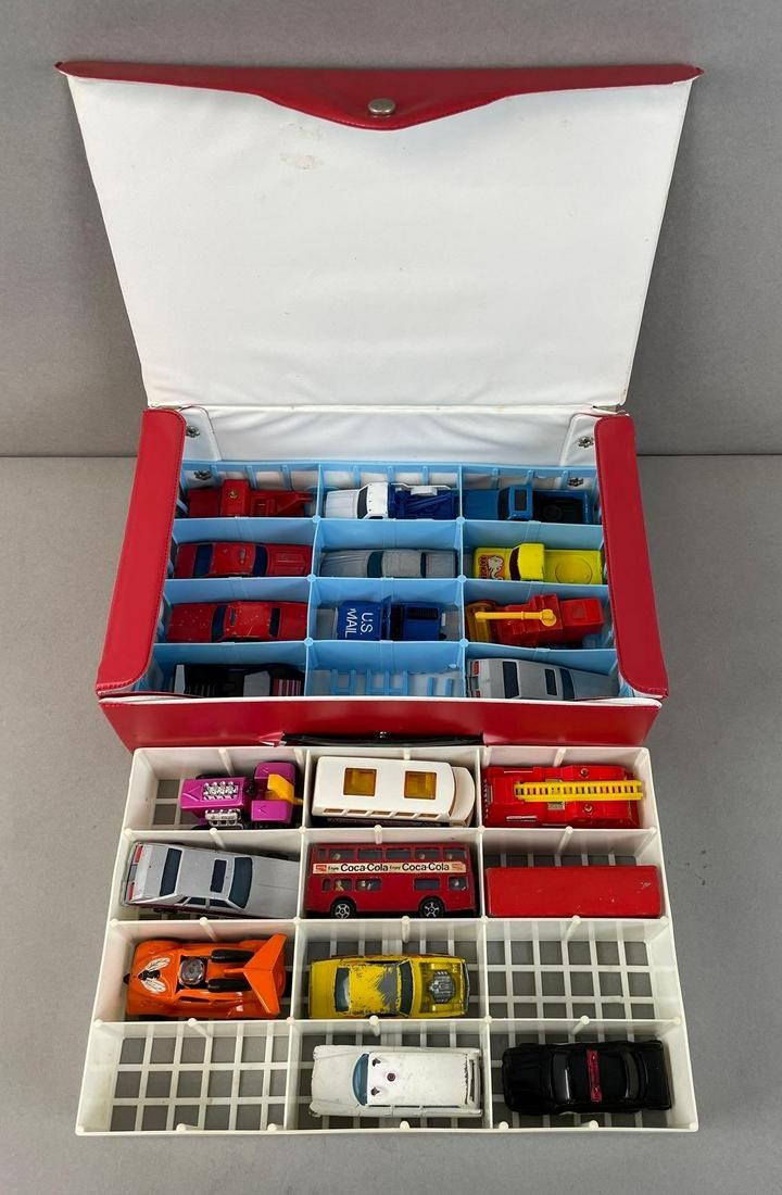 Group of 21 Assorted Hot Wheels and Matchbox Vehicles with Case (1 of 4)
