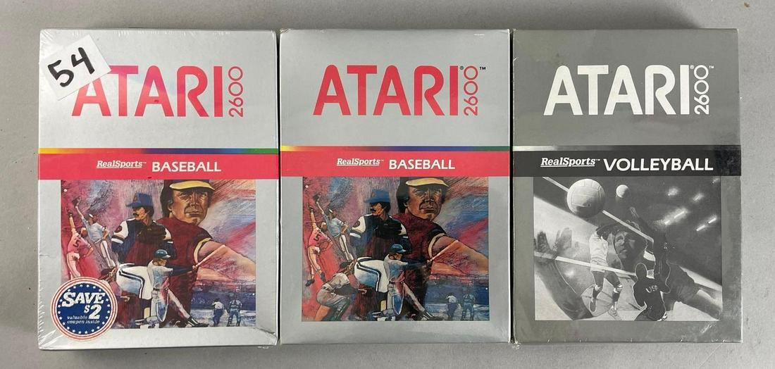 Group of 3 Atari 2600 Sealed RealSports Game Cartridges (1 of 4)