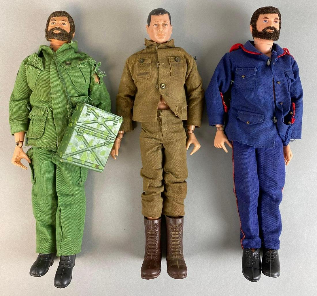 Group of 3 Hasbro G.I. Joe Action Figures: 1964, need cleaned - in used condition, 12 inch figures
