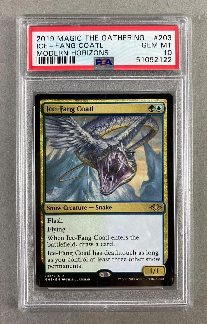 2019 Magic the Gathering #203 Ice-Fang Coatl GEM MT 10 (1 of 2)