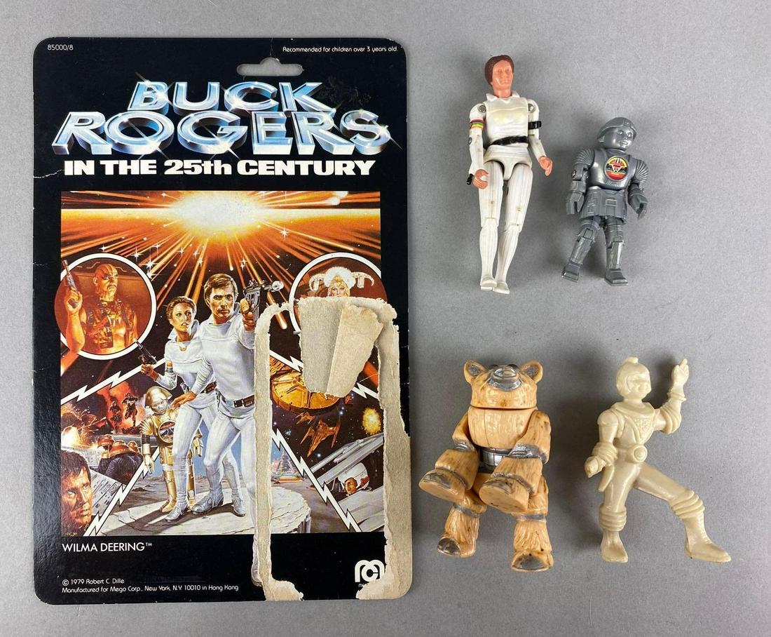 Group of 5 MEGO Buck Rogers in the 25th Century Action Figures and Card Back (1 of 4)
