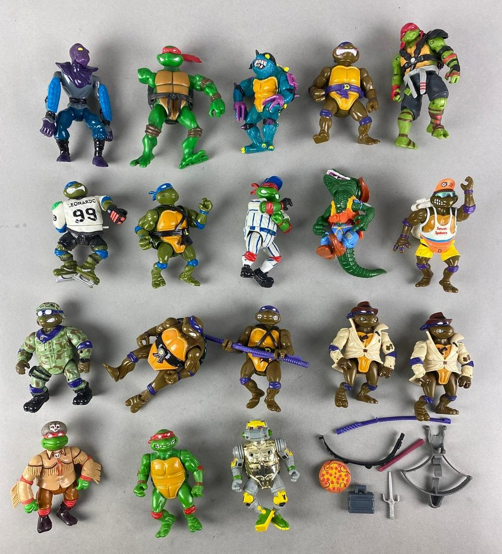 Group of 20+ Assorted Teenage Mutant Ninja Turtles Action Figures and Accessories (1 of 3)