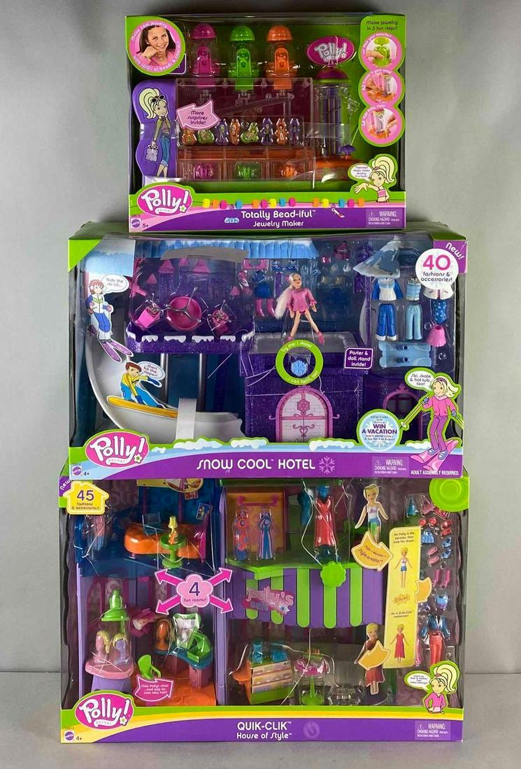 Group of 3 Mattel Polly Pocket Doll Play Sets (1 of 4)