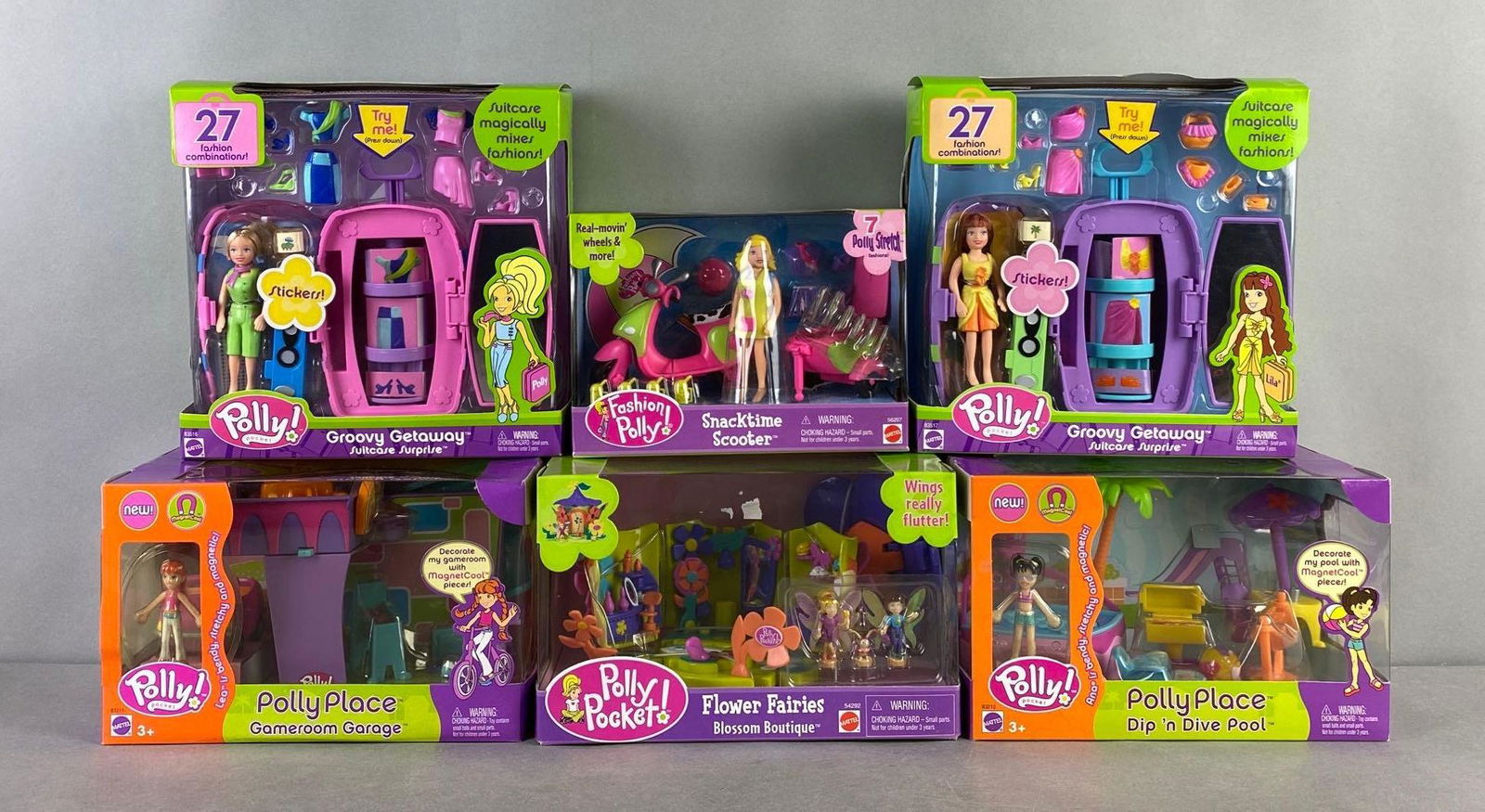 Group of 6 Mattel Polly Pocket Doll Sets (1 of 4)