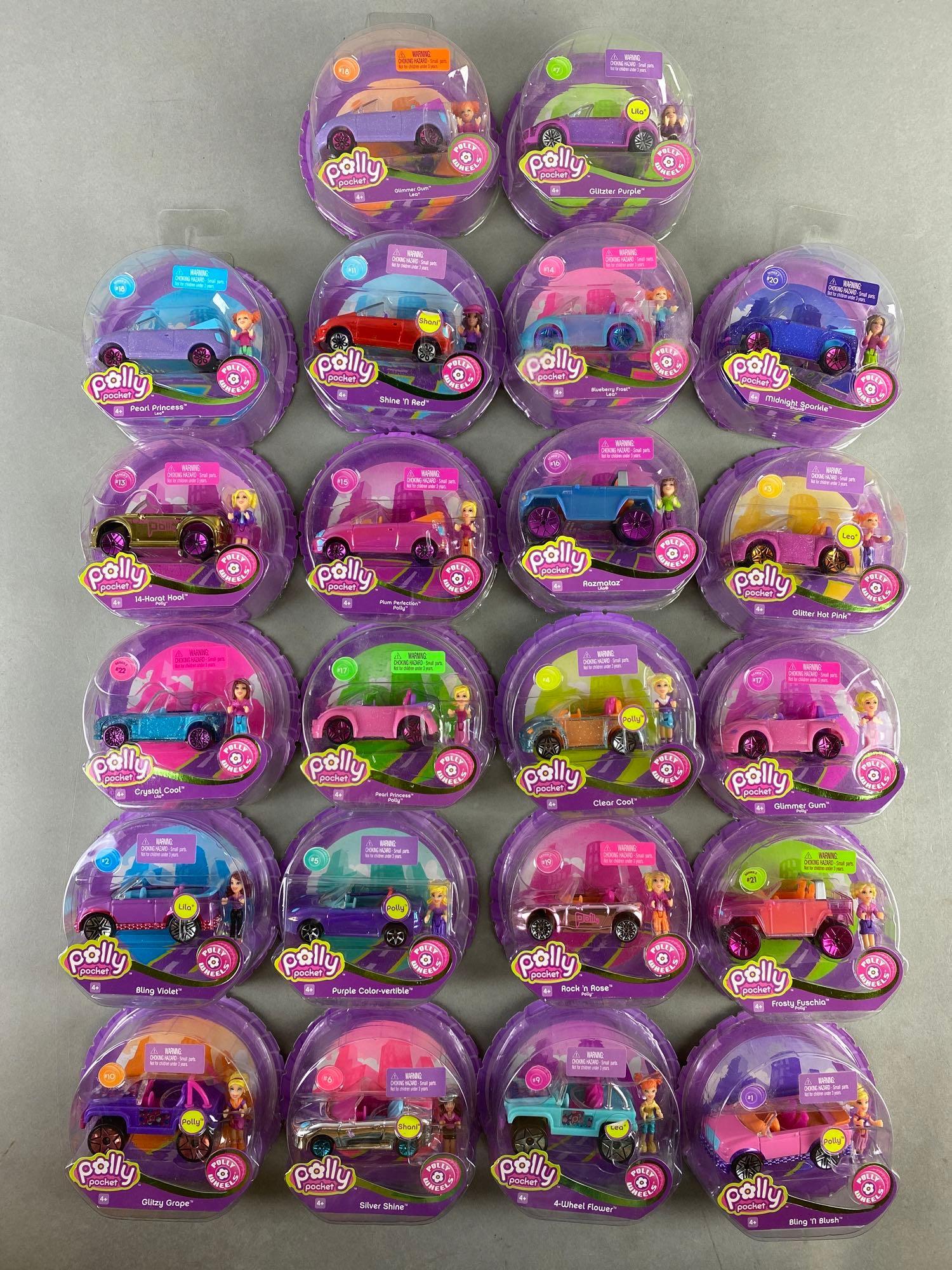 Group of 22 Mattel Polly Pocket Polly Wheels Sets (1 of 3)