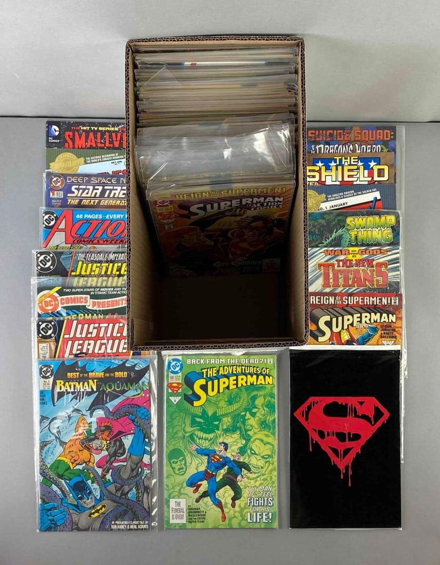 Shortbox of 80+ DC Comics Comic Books (1 of 3)