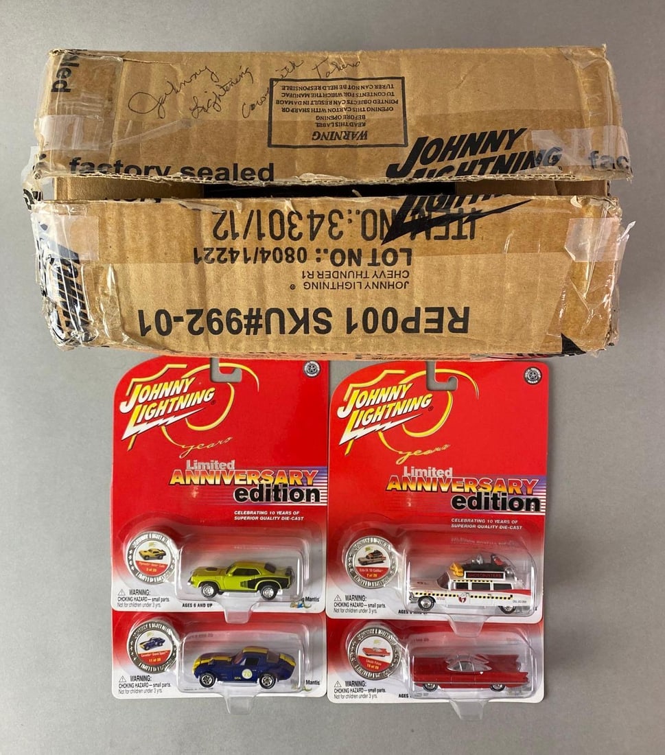 Group of 12 Johnny Lightning Limited Anniversary Die-Cast Vehicles (1 of 4)