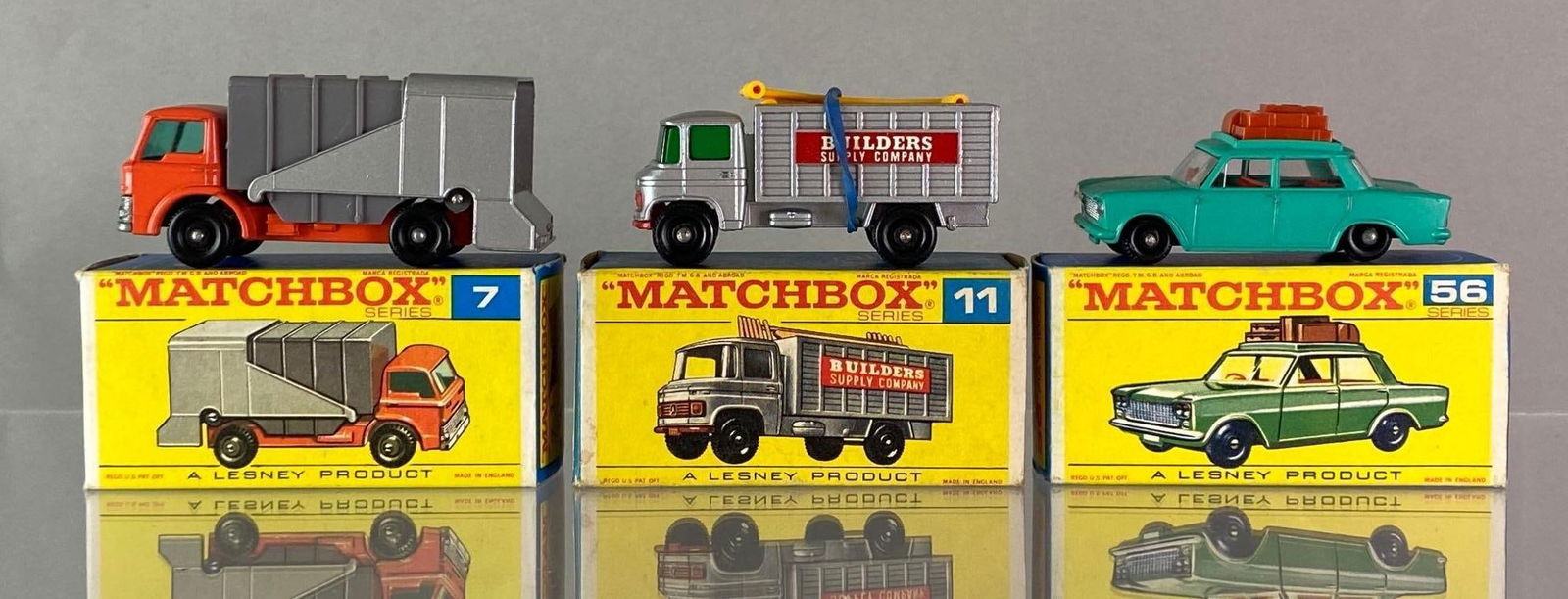 Group of 3 Matchbox No. 7, No. 11, and No. 56 Die-Cast Vehicles (1 of 7)