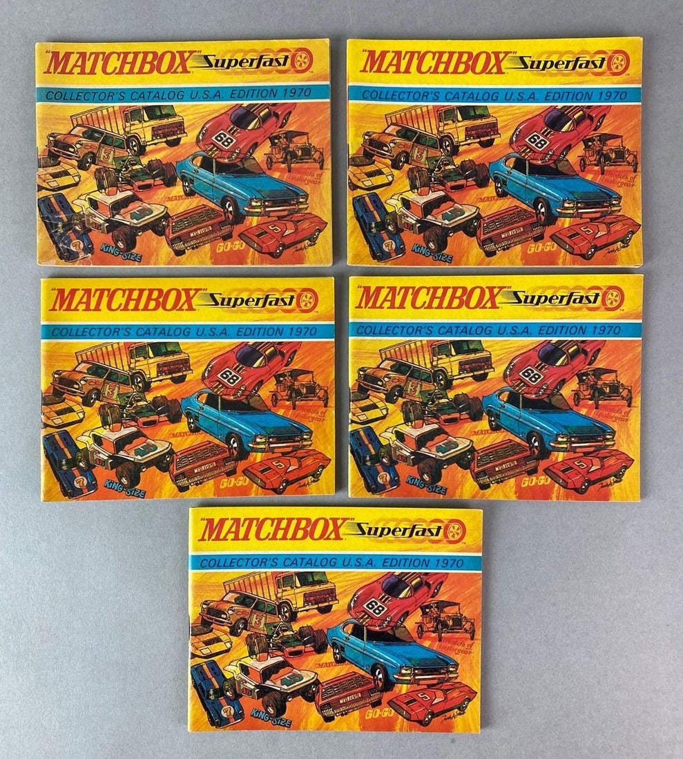 Group of 5 Matchbox Superfast 1970 Collectors Catalogs (1 of 2)