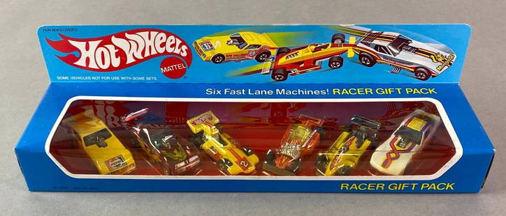 Hot Wheels Fast Lane Machines Racer Gift Pack: 1982, Mattel, No. 5759, In original packaging, Die-Cast, Packaging measures 13 3/4 x 3 3/4 x 3 3/4 inches.