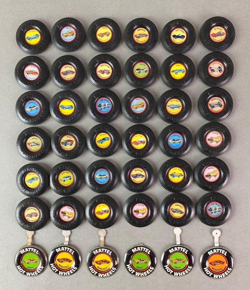 Group of 40+ Hot Wheels Collectors Buttons (1 of 3)