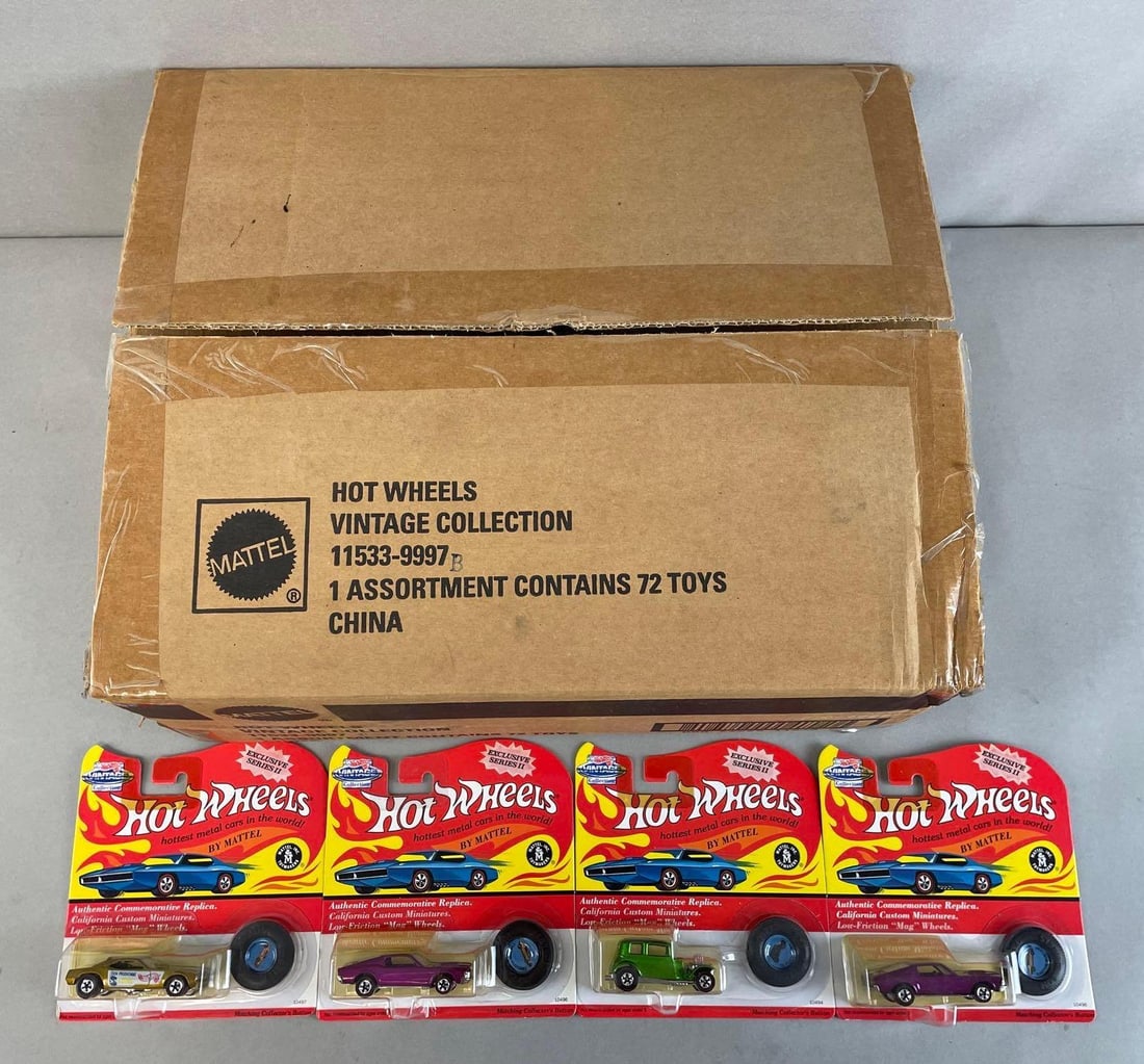 Group of 72 Mattel Hot Wheels Vintage Collection Diecast Vehicles (1 of 5)