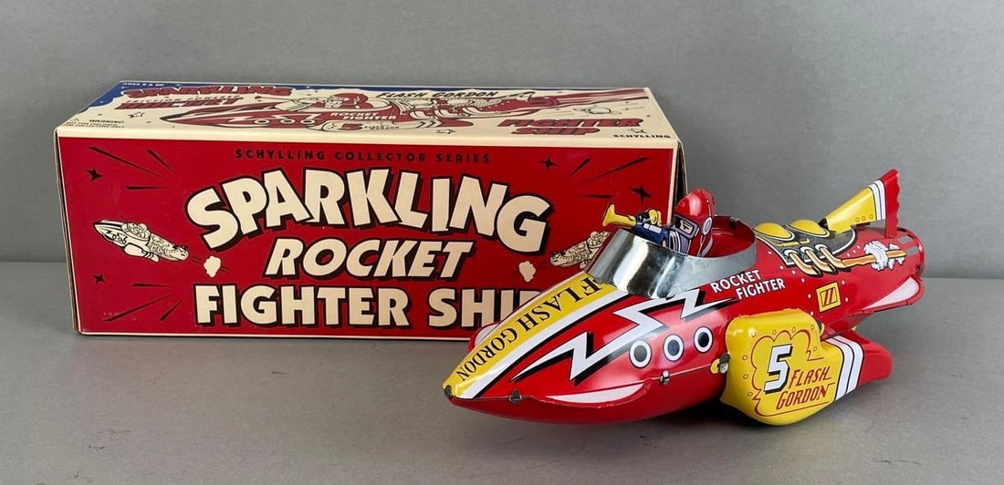 Schylling Flash Gordon Tin Litho Sparkling Rocket Fighter Ship (1 of 4)