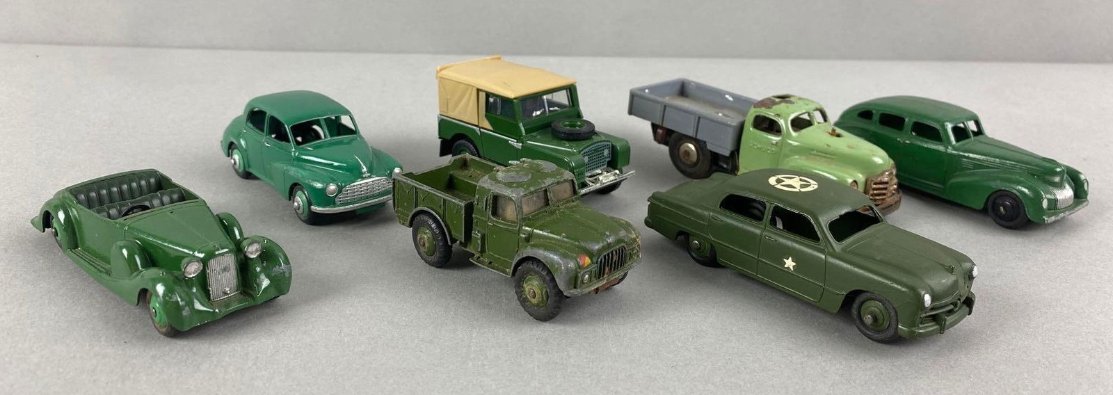 Group of 7 Assorted Green Die-Cast Vehicles (1 of 4)