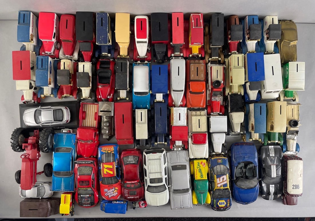 Group of 55+ Ertl Diecast Metal Vehicle Banks and More (1 of 3)