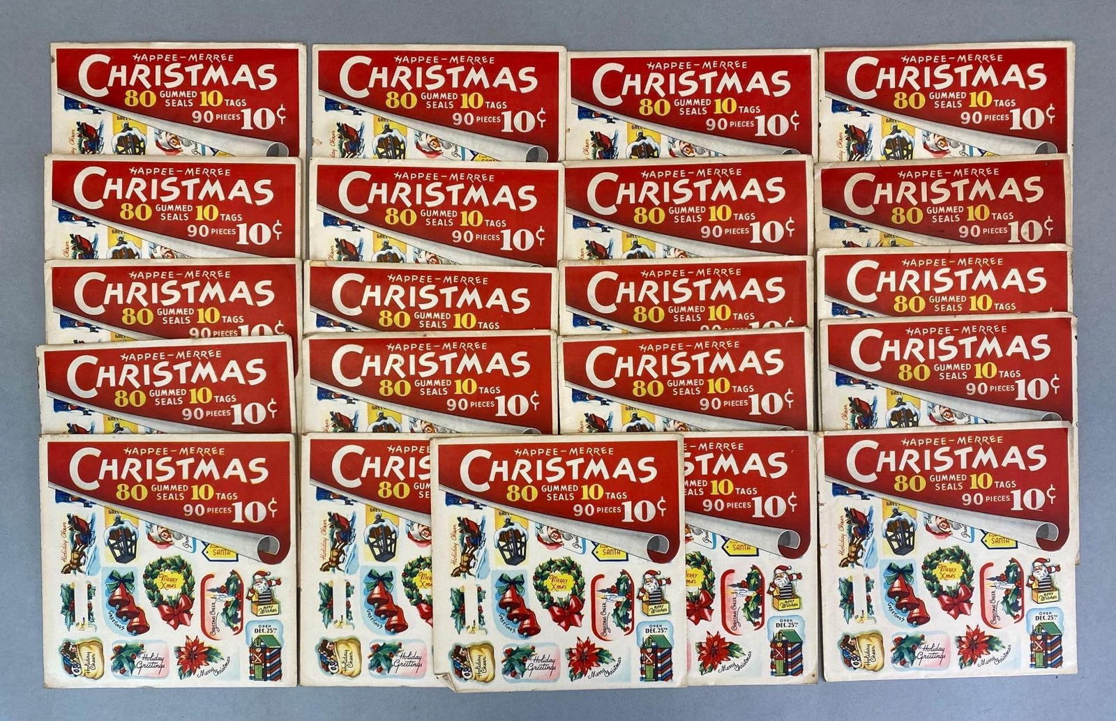 Group of 20+ Happee-Merree Christmas Seals and Tag Sets (1 of 3)