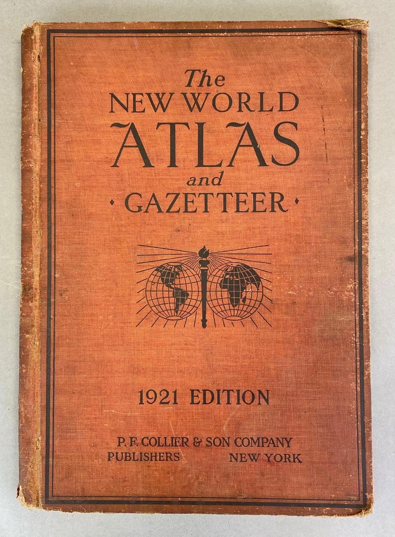 1921 The New World Atlas and Gazetteer Book (1 of 17)