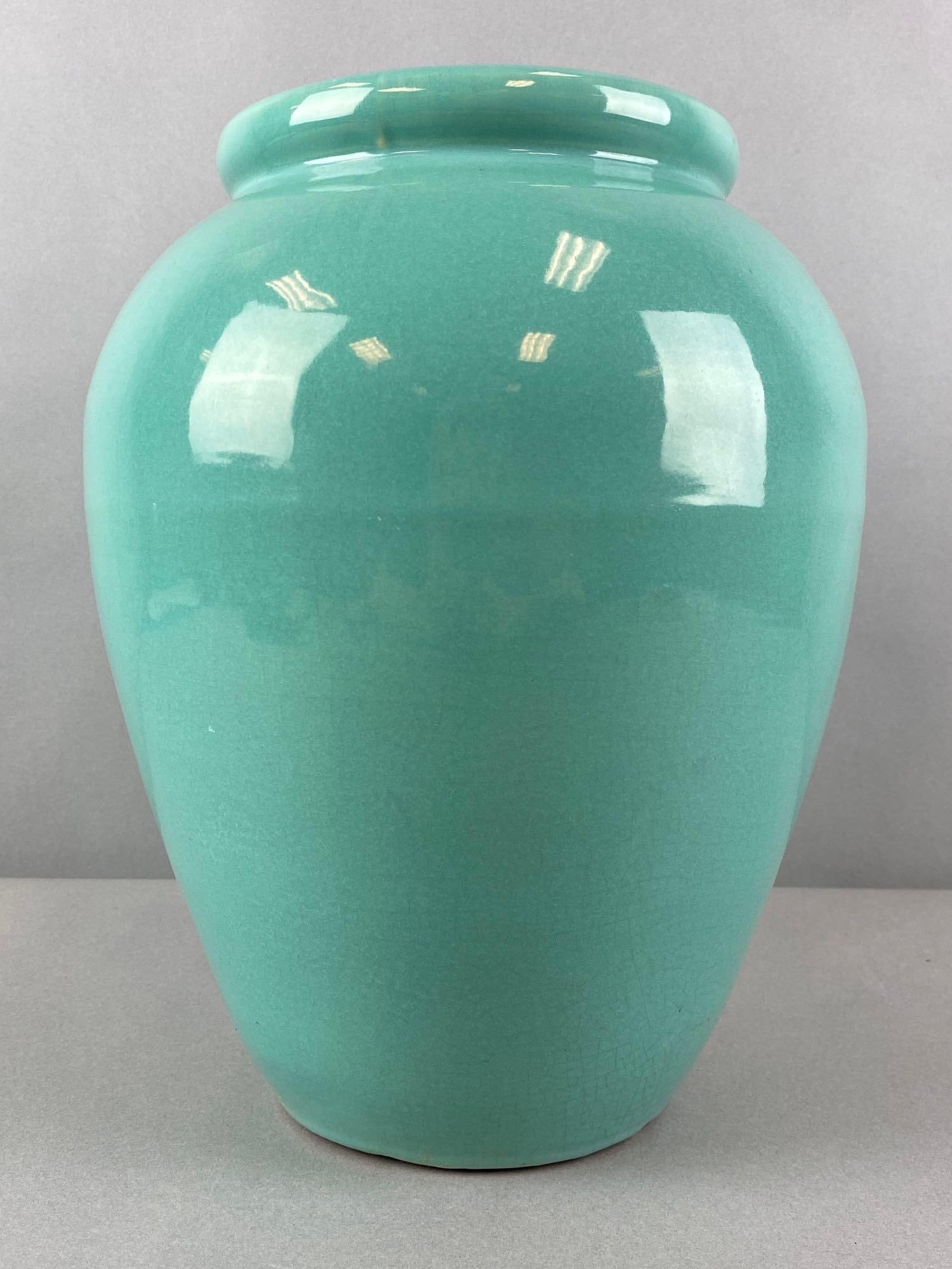 Teal Glazed Arts And Crafts Pottery Vase Auction