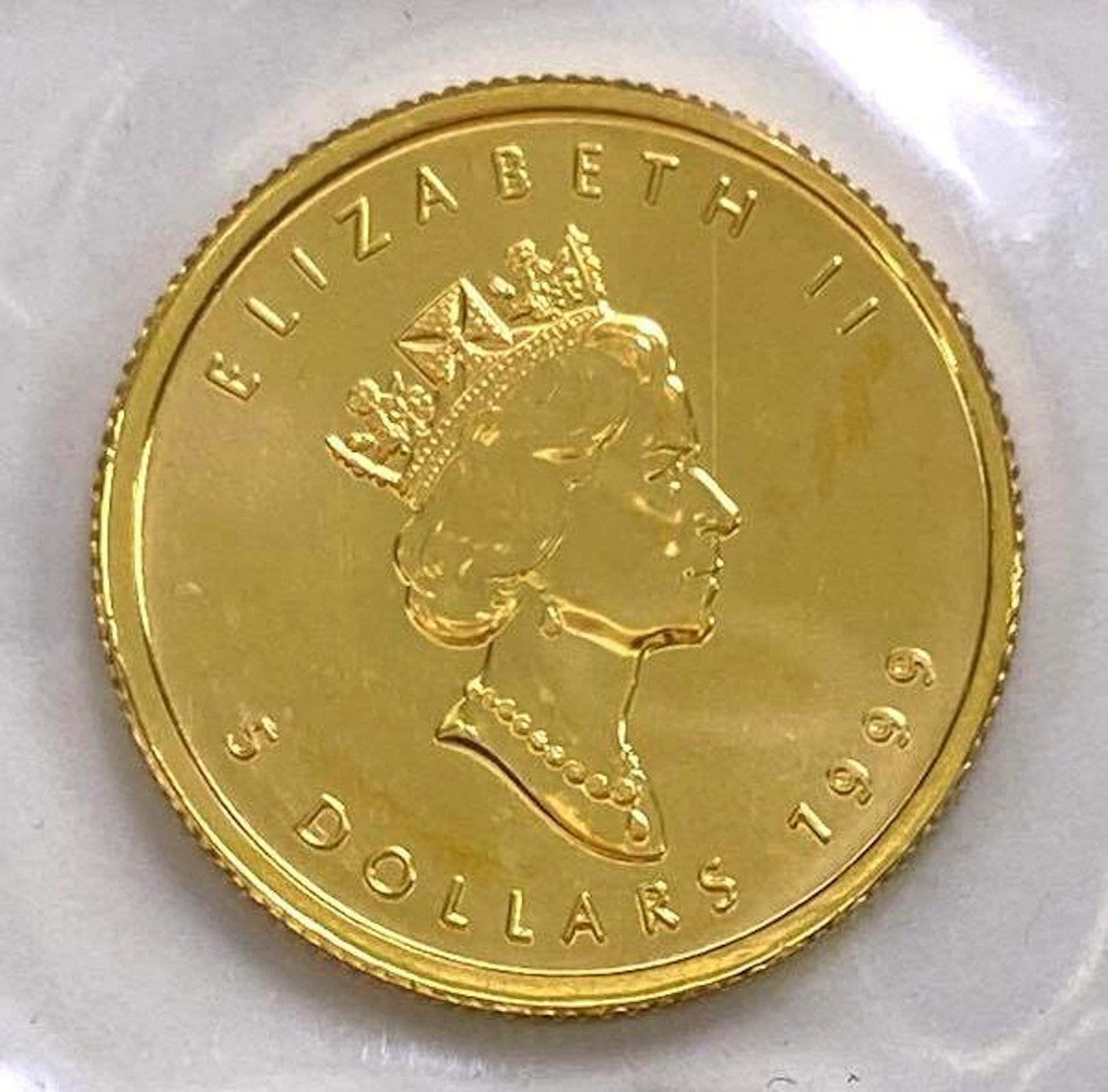 1999 $5 Canada Maple Leaf 1/10thoz. 9999 Fine Gold (1 of 2)