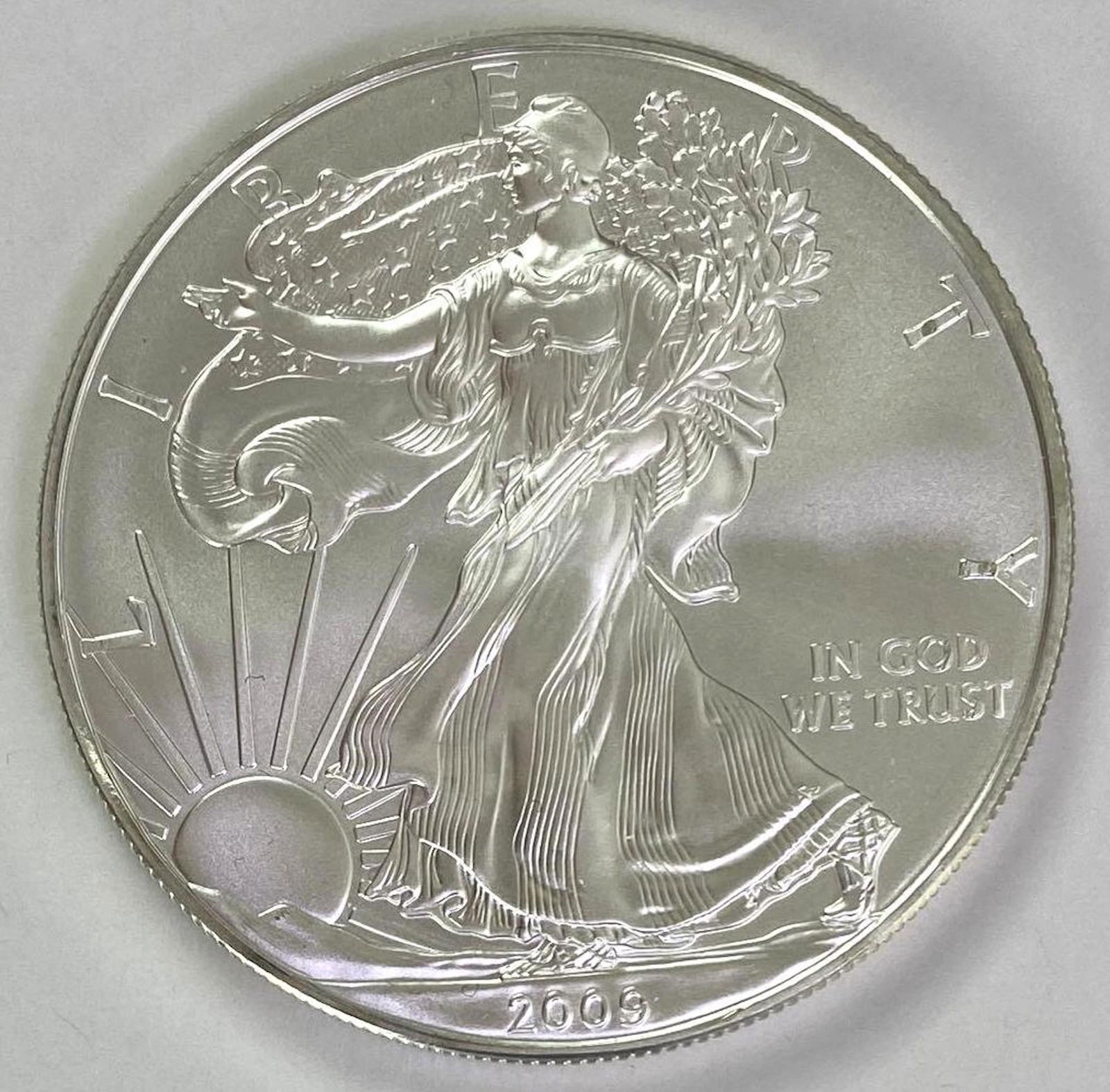 2009 American Eagle 1oz Fine Silver Dollar (1 of 2)