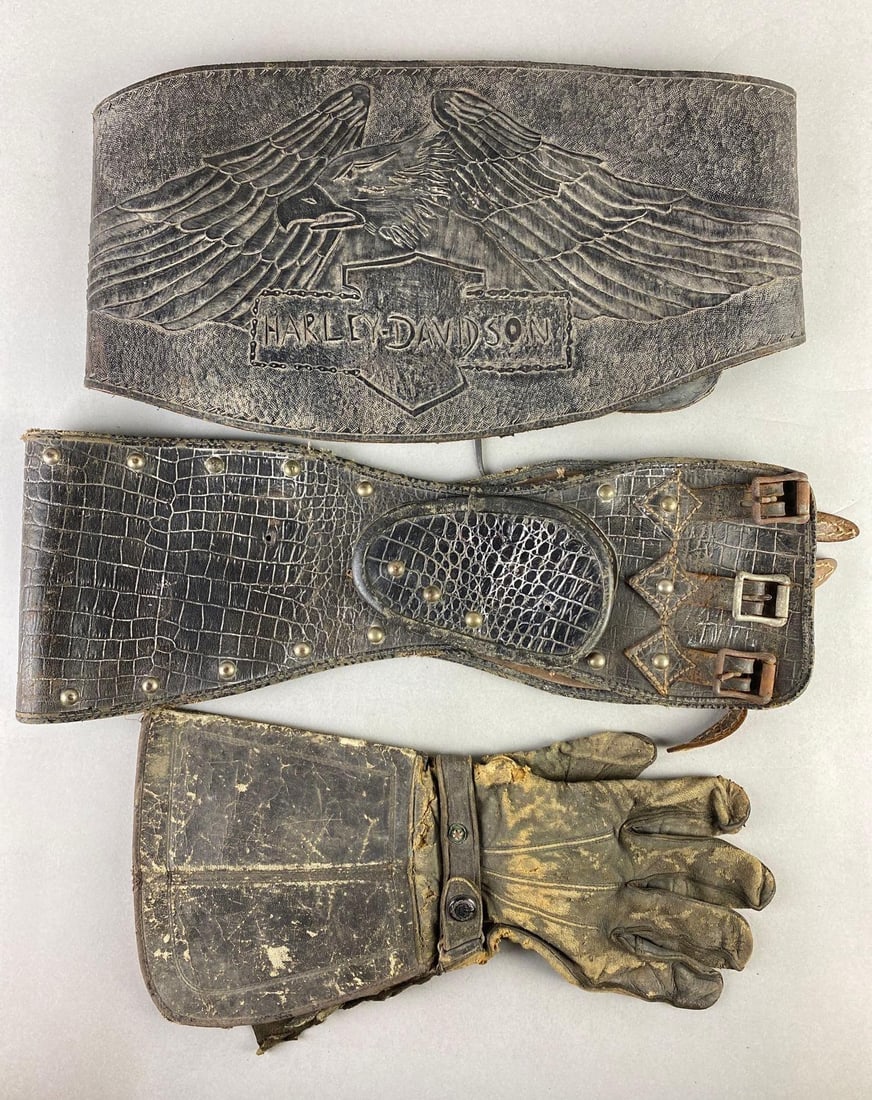 Group of 3 Vintage Harley Davidson Motorcycle Gear (1 of 4)