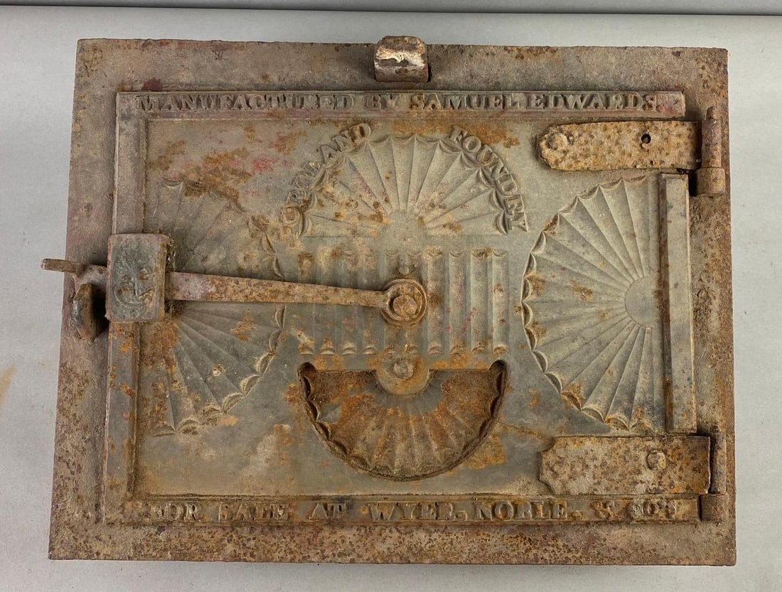 Samuel Edwards Portland Foundry Cast Iron Stove Door (1 of 6)