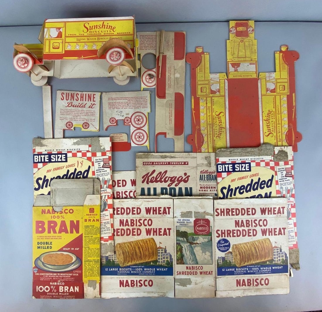 Group of 9 Vintage Cereal Advertising Boxes and More (1 of 3)