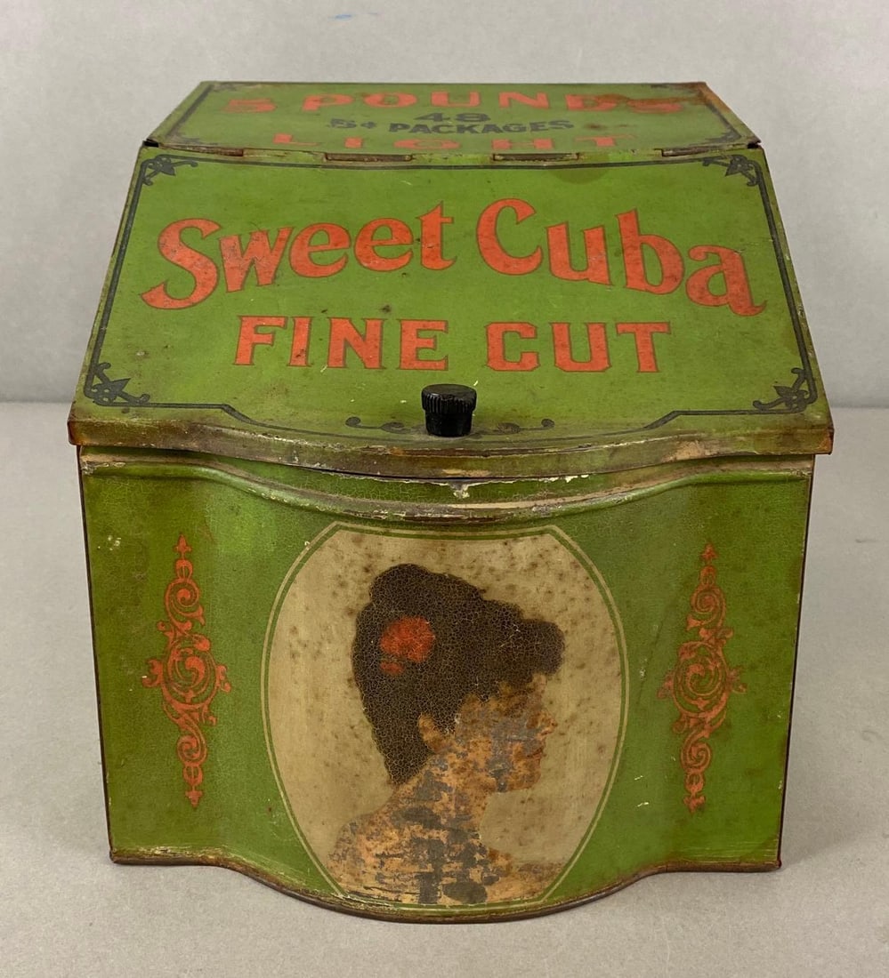 Sweet Cuba Fine Cur Cigars Metal Advertising Tin (1 of 6)