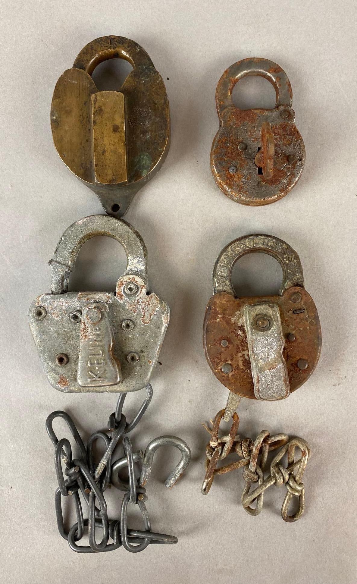 Group of 4 Vintage Padlocks (1 of 2)
