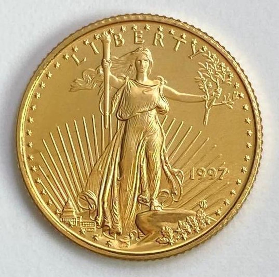 1997 $5 American Gold Eagle 1/10thoz. Fine Gold (1 of 2)