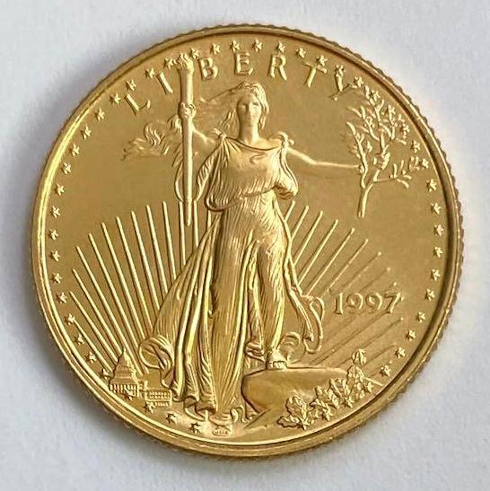 1997 $5 American Gold Eagle 1/10thoz. Fine Gold (1 of 2)