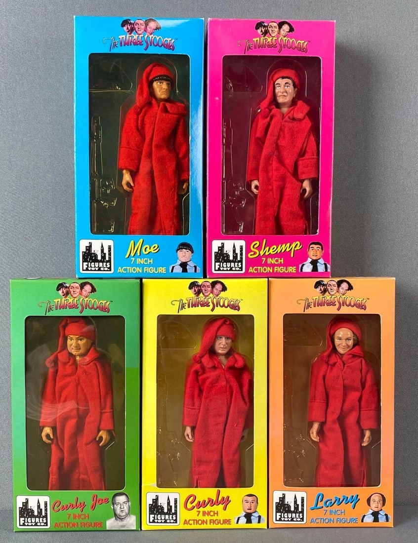 Group of 5 Figures Toy Co. The Three Stooges Dolls (1 of 4)