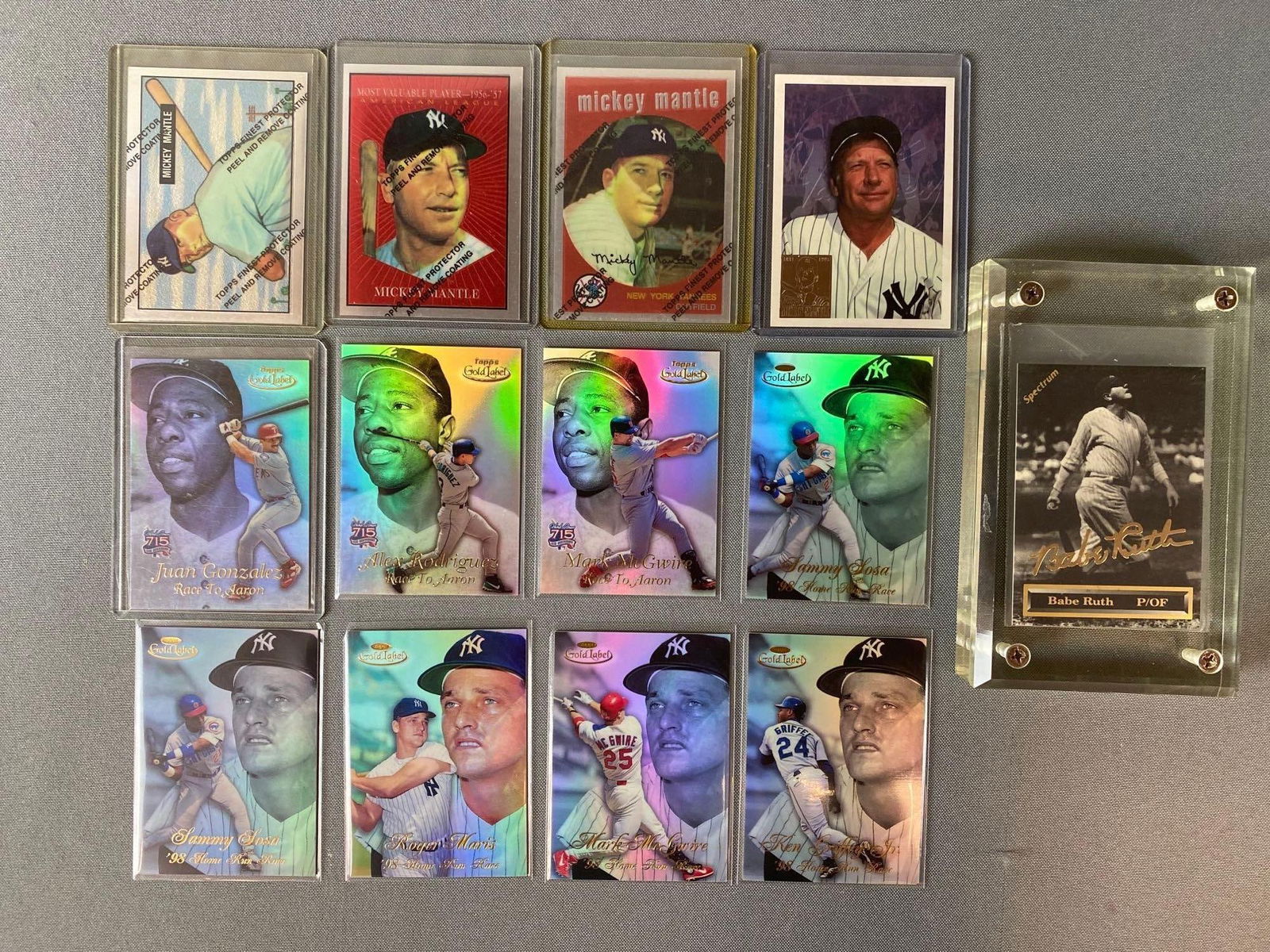 13 - baseball HOFs insert cards (1 of 2)